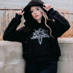 Best reviews of 🔔 BLACKCRAFT 🧛 Halloween BCC Goat [Black] | SHERPA HOODIE 🌟 -Halloween Sales 182839004 217647933126052 7275550749019905413 n 700x700