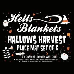 Brand new ⌛ HELLS BLANKETS Bats Hallows Harvest | PLACEMAT SET 👍 -Halloween Sales HallowsHarvestBox 2135d371 a119 4b73 9ecc fecebe1255b7 700x700