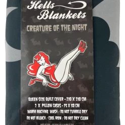 Best deal 😀 HELLS BLANKETS Bats Creature Of The Night | QUEEN QUILT SET 🔔 -Halloween Sales Hells Blankets creature of the night queen 700x700