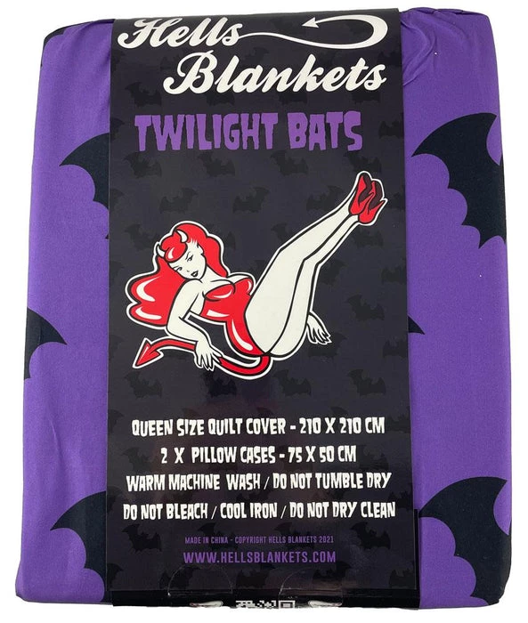 Hot Sale โ๏ธ HELLS BLANKETS Twilight Bats | QUEEN QUILT SET ๐ 14 Hot Sale โ๏ธ HELLS BLANKETS Twilight Bats | QUEEN QUILT SET ๐ - Image 12