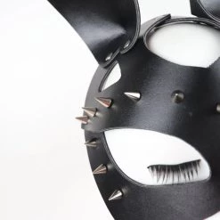 Coupon ✔️ HELLBOUND Fetish Gyokuto | MASK 🤩 -Halloween Sales UYEE Sexy Leather Cat Mask Shiny Sparkling Rhinestone Rivets Black Bdsm Fetish Erotic Halloween Masquerade Party.jpg Q90.jpg 3 700x700
