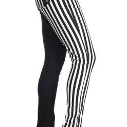 Budget 🧨 BANNED ALTERNATIVE Beetlejuice The Damage [Half Black/Half Striped] | SKINNY 👖 JEANS 💯
