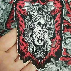 Best Pirce ✔️ BESERK CLOTHING 💀 Halloween Vampyrella | VINYL STICKER 👏