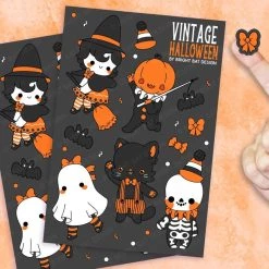 Promo 🎁 BRIGHT BAT DESIGNS Ghosts Vintage 🧛 Halloween | STICKER SHEETS 😉 -Halloween Sales bright bat designs vintage halloween sticker sheets 2 f473d1d3 0c57 4964 85ae 520e635ad2e2 700x700
