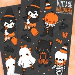 Promo 🎁 BRIGHT BAT DESIGNS Ghosts Vintage 🧛 Halloween | STICKER SHEETS 😉 -Halloween Sales bright bat designs vintage halloween sticker sheets 4 429677ed 3f14 4130 90ee cacfffdc3eef 700x700