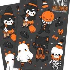 Promo 🎁 BRIGHT BAT DESIGNS Ghosts Vintage 🧛 Halloween | STICKER SHEETS 😉 -Halloween Sales bright bat designs vintage halloween sticker sheets 5 23cbde7b cf6e 45b1 9935 71cf34632b01 700x700