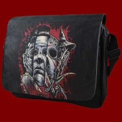 Outlet 👍 DARKSIDE CLOTHING 🦇 Halloween Faces Of Horror | MESSENGER BAG ✔️ -Halloween Sales darkside clothing faces of horror messenger bag 2 700x700