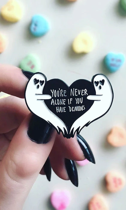 Discount π ECTOGASM Ghosts You're Never Alone If You Have Demons | GHOST ENAMEL PIN π 3 Discount π ECTOGASM Ghosts You're Never Alone If You Have Demons | GHOST ENAMEL PIN π