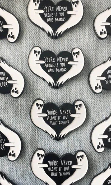 Discount π ECTOGASM Ghosts You're Never Alone If You Have Demons | GHOST ENAMEL PIN π 6 Discount π ECTOGASM Ghosts You're Never Alone If You Have Demons | GHOST ENAMEL PIN π - Image 4