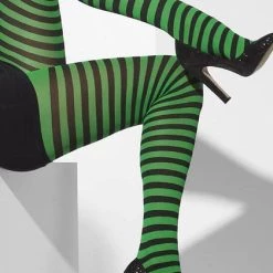 Outlet ⭐ FEVER 🦇 Halloween Opaque [Green And Black] | TIGHTS 🌟 -Halloween Sales fever green and black opaque tights 2 7c706eef 3d07 466b 9f14 731017c11f83 700x700