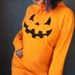 Best Pirce 🔔 FOREST INK 🦇 Halloween Haunted Hallows | HOODIE 👗 DRESS* 🥰 -Halloween Sales forest ink jack o lantern hoodie dress 5 a4d9ae99 737a 4d0c ae7a b890291eb550 700x700