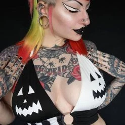 Budget 😉 FOREST INK 🎃 Halloween Jack O' Lantern [Night Shade] | O-RING HALTER TOP* 😍 -Halloween Sales forest ink night shade jack o lantern o ring halter top 2 a12f74c2 427d 4898 8b40 037c9bc149f0 700x700