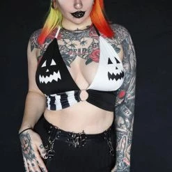 Budget 😉 FOREST INK 🎃 Halloween Jack O' Lantern [Night Shade] | O-RING HALTER TOP* 😍 -Halloween Sales forest ink night shade jack o lantern o ring halter top 3 1570ca6e 8db8 4a9b bcf4 10a7fa83f0d8 700x700