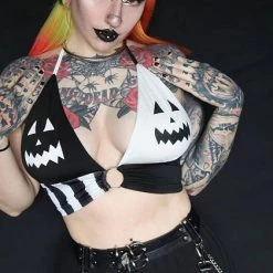 Budget 😉 FOREST INK 🎃 Halloween Jack O' Lantern [Night Shade] | O-RING HALTER TOP* 😍 -Halloween Sales forest ink night shade jack o lantern o ring halter top 4 c5c9eec0 88f3 4271 9380 7cfb88c70e1e 700x700