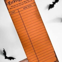 Best Pirce 🌟 GHOSTS OF OCTOBER 🎃 Halloween Haunted [Pumpkin] | LIBRARY CARD BOOKMARK 😍