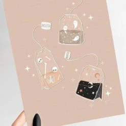 Budget 🌟 GHOSTS OF OCTOBER 💀 Halloween Spooky Tea [A5] | PRINT ⌛