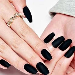 Best deal 🧨 GLAMERMAID Fake Nails Black Matte [Ballerina] | PRESS ON NAILS 👏 -Halloween Sales glamermaid black matte ballerina press on nails 6 78d0ac15 237e 4b77 8133 acf2ce5907d5 700x700