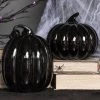 Best deal 😉 GOTHIC GIFTS Gothic Homewares Black [Glass] | PUMPKIN DECOR* 🌟 -Halloween Sales gothic gifts black glass pumpkin decor set 3 700x700