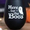 Coupon ⭐ GOTHIC GIFTS Ghosts Here For The Boos | STEMLESS GLASS 🌟