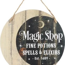 Cheap 👍 GOTHIC GIFTS Gothic Homewares Magic Shop | HANGING SIGN 🎉