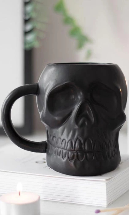 Cheap 🌟 GOTHIC GIFTS Gothic Homewares Matte Black | SKULL MUG 🤩 3 Cheap 🌟 GOTHIC GIFTS Gothic Homewares Matte Black | SKULL MUG 🤩