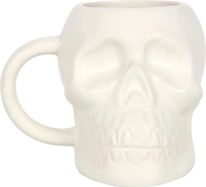Hot Sale π GOTHIC GIFTS Gothic Homewares Matte White | SKULL MUG π 4 Hot Sale π GOTHIC GIFTS Gothic Homewares Matte White | SKULL MUG π - Image 2