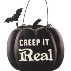 Promo 😍 GOTHIC GIFTS Bats Mini Pumpkin | HANGING SIGNS 🔥 -Halloween Sales gothic gifts mini pumpkin hanging sign display 10 700x700