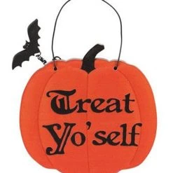 Promo 😍 GOTHIC GIFTS Bats Mini Pumpkin | HANGING SIGNS 🔥 -Halloween Sales gothic gifts mini pumpkin hanging sign display 9 700x700