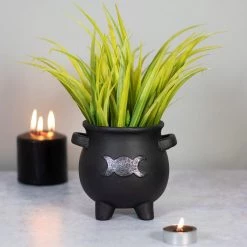 Best Sale 😀 GOTHIC GIFTS Gothic Homewares Triple Moon | CAULDRON PLANT POT 😉 -Halloween Sales gothic gifts triple moon cauldron terracotta plant pot 4 9b37be89 9b0c 44d7 8fdc 690e89f8a523 700x700