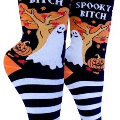 New ⌛ GROOVY THINGS Ghosts Spooky Bitch | CREW 🧦 SOCKS 🌟