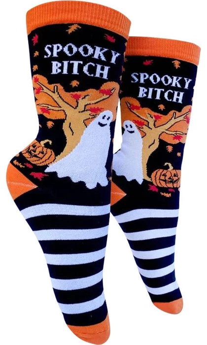 New โ GROOVY THINGS Ghosts Spooky Bitch | CREW ๐งฆ SOCKS ๐ 3 New โ GROOVY THINGS Ghosts Spooky Bitch | CREW ๐งฆ SOCKS ๐