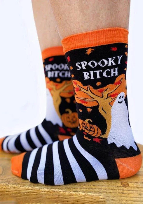New โ GROOVY THINGS Ghosts Spooky Bitch | CREW ๐งฆ SOCKS ๐ 4 New โ GROOVY THINGS Ghosts Spooky Bitch | CREW ๐งฆ SOCKS ๐ - Image 2