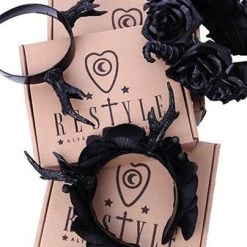 Deals ✨ RESTYLE Cosplay Maleficent & Roses | HEADBAND 👏 -Halloween Sales headband diabolical roses 5 700x700