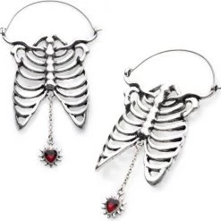 Deals 🔔 BODYVIBE 🎃 Halloween Heartless | PLUG HOOP EARRINGS 🎁