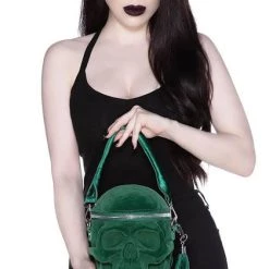 Best Pirce 👏 KILLSTAR 🎃 Halloween Grave Digger [Green] | SKULL 👜 HANDBAG" 👍 -Halloween Sales killstar grave digger skull green handbag 2 a4abb596 f2ad 4254 95b3 fd38d95ed59a 700x700
