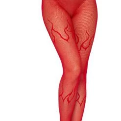 Budget 🌟 LEG AVENUE 🎃 Halloween Flame [Red] | FISHNET TIGHTS 🔥 -Halloween Sales leg avenue flame red fishnet tights 8 700x700