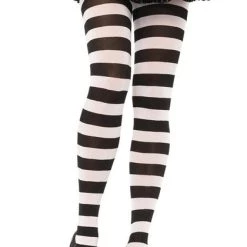 Deals 🤩 LEG AVENUE 🧛 Halloween Darby Striped Opaque | TIGHTS 👍