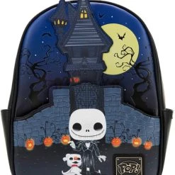 Promo ⭐ LOUNGEFLY Bats The Nightmare Before 🎅 Christmas: Jack House Pop! | MINI 🎒 BACKPACK 🔥