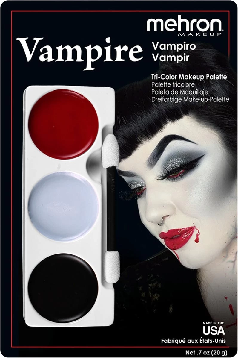 Cheapest π MEHRON MAKEUP Cosplay Vampire | TRI-COLOUR CHARACTER MAKEUP PALETTE π 3 Cheapest π MEHRON MAKEUP Cosplay Vampire | TRI-COLOUR CHARACTER MAKEUP PALETTE π