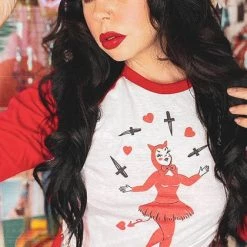 Best reviews of 🤩 MISCHIEF MADE 💀 Halloween Dagger Devil [White/Red] | RAGLAN T‑SHIRT 💯 -Halloween Sales mischief made dagger devil white red raglan t shirt 4 2c306220 b18b 4c98 b9c3 4170297848ed 700x700