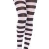 Flash Sale 🧨 MUSIC LEGS 💀 Halloween Wide Striped [Black/White] | TIGHTS 💯