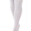 Cheapest 👏 PAMELA MANN 🦇 Halloween White | OVERKNEE 🧦 SOCKS 🌟 -Halloween Sales pamela mann white overknee socks 2 700x700