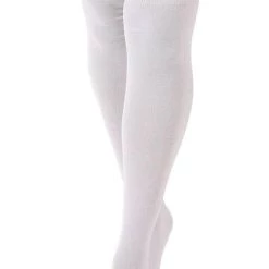 Cheapest 👏 PAMELA MANN 🦇 Halloween White | OVERKNEE 🧦 SOCKS 🌟