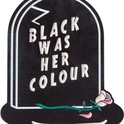 Cheapest 🥰 PUNKY PINS 🧛 Halloween Black Was Her Colour Epitaph | ENAMEL PIN 🛒