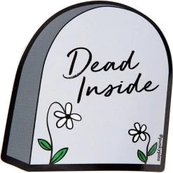Best Sale 😀 PUNKY PINS 🎃 Halloween Dead Inside Tombstone | LAPTOP STICKER 🛒