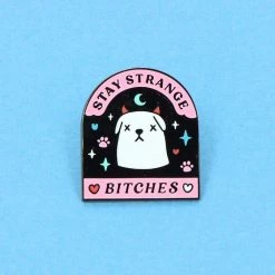 Discount 👍 PUNKY PINS 🧛 Halloween Stay Strange Bitches | ENAMEL PIN 💯 -Halloween Sales punky pins stay strange bitches enamel pin 3 e3ba9ff2 5e1d 466b 8744 a6ab62b6e8cf 700x700