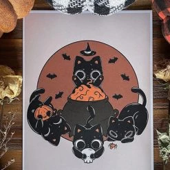 Hot Sale β PVMPKIN ART Cats Cat Coven | PRINT π§¨