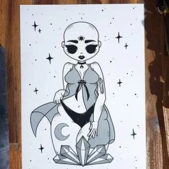 Wholesale ❤️ PVMPKIN ART Gothic Homewares Crystal Goddess | ART PRINT 👍