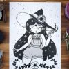 Coupon 👍 PVMPKIN ART Gothic Homewares Green Witch | ART PRINT ✨ -Halloween Sales pvmpkin art green witch art print 1 26571477 4fc9 4204 b315 7df9d54da573 700x700