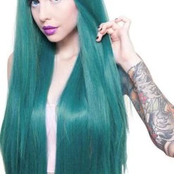 Buy 🤩 ROCKSTAR WIGS Cosplay Yaki Straight Turquoise Mix | WIG [32 INCH] 👏